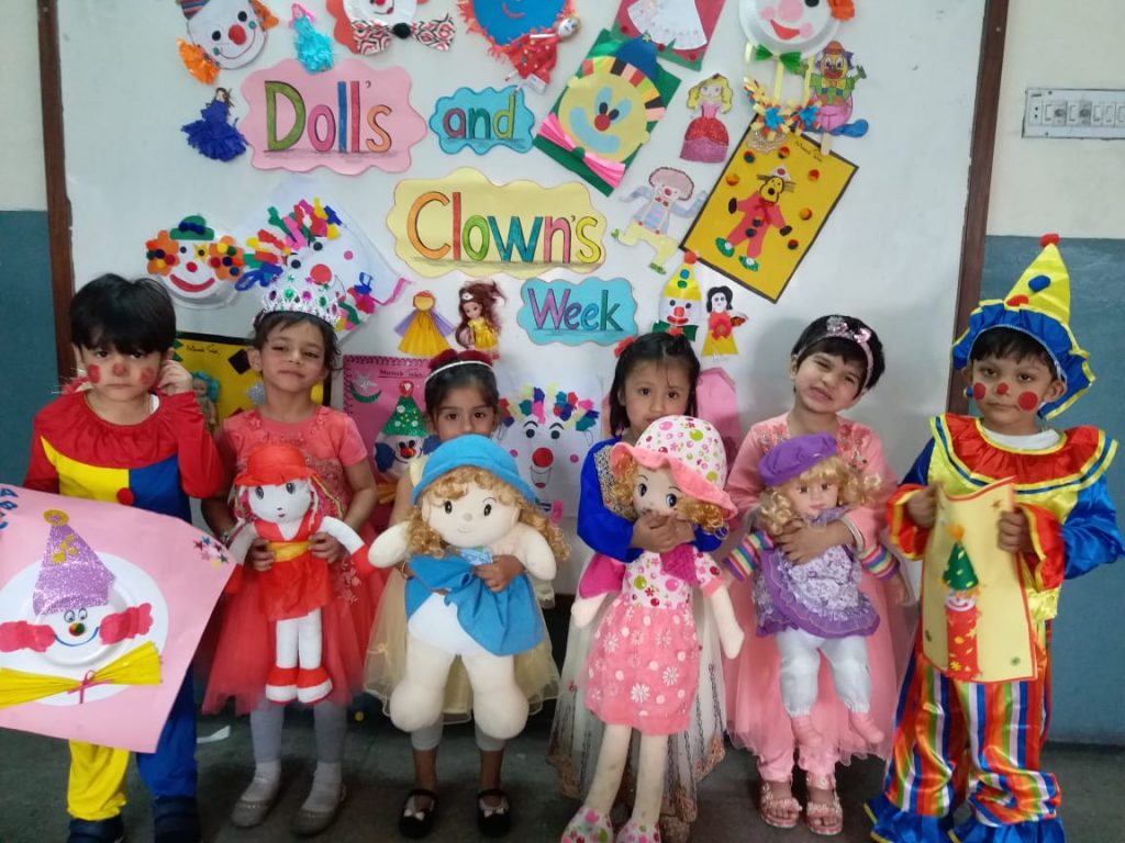 Preschoolers of Daroghawala Campus celebrating ‘Dolls & Clowns Week’