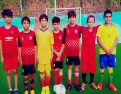 Under 12 Team (Left to Right) Hadi Shahid VII - BD, Umer Malik V - Blue, Taha Khan V - Pink, Syed Zurran Haider VI-BA, Abdullah Malik VI - BA, Hamdan Khan VI - BF, Turab Haider V - Blue