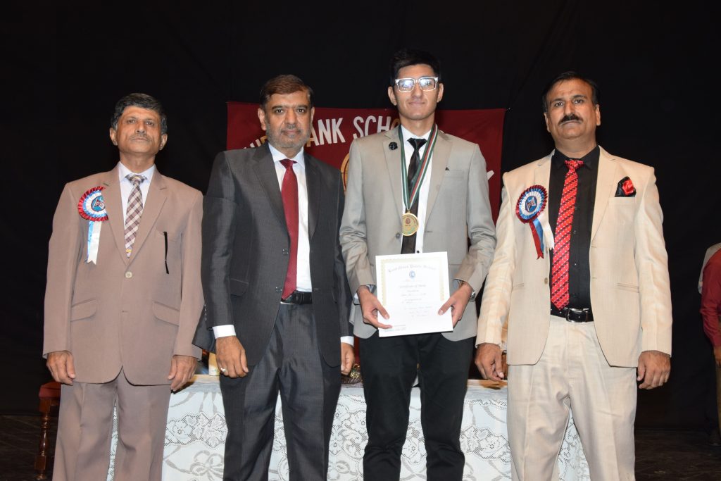 Saim Ali received the Dr. Hamayun Mian Award 2023 from the chief guest Prof. Dr. Waqar Mehmood, the director of Al-Khawarizmi Institute of Computer Science LHR. (Right) at the occasion of Annual Prize Distribution Ceremony held on 1st Sep. 2023 in Alhamra Hall II.